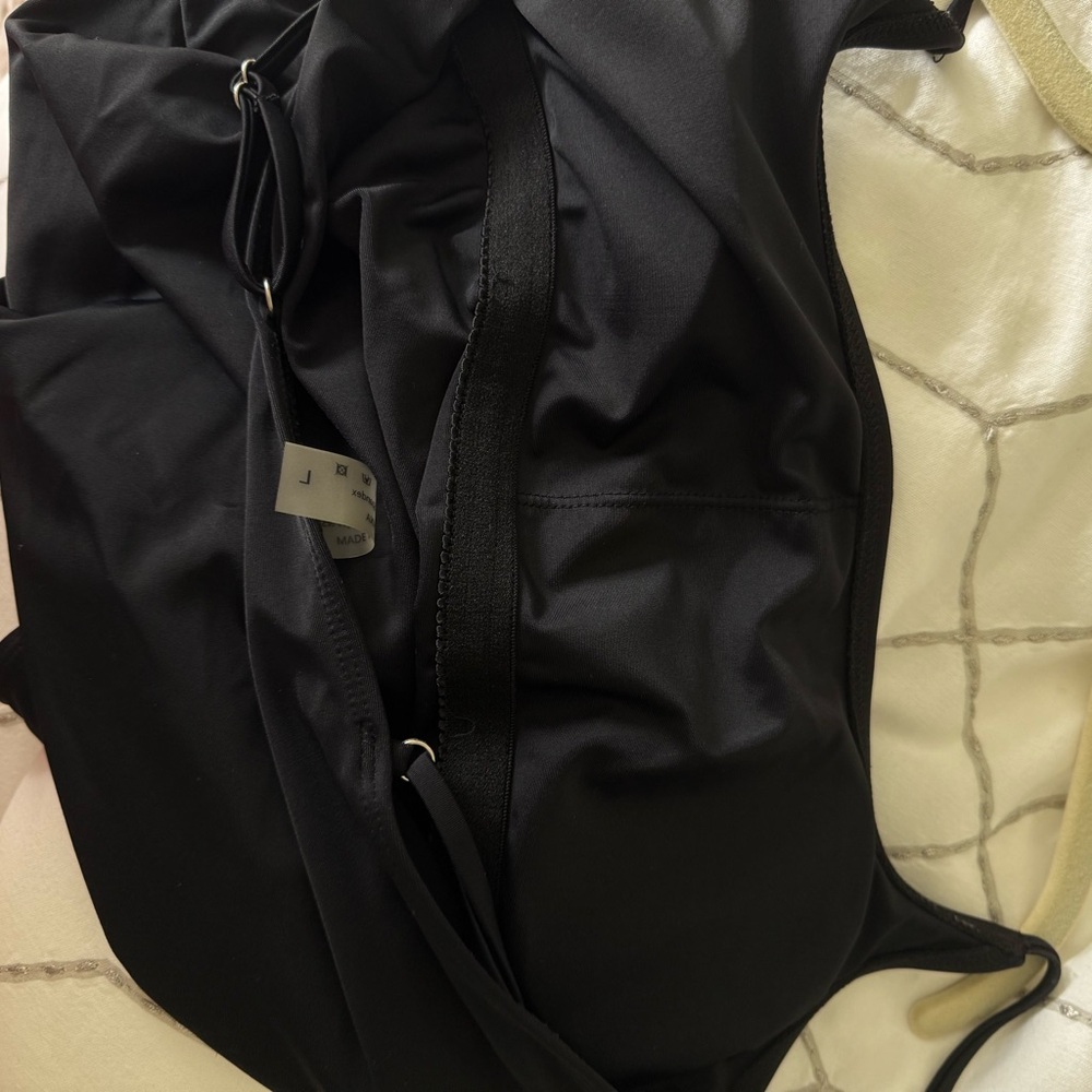 Basic Black One Piece Swimsuit - Picture 3 of 4
